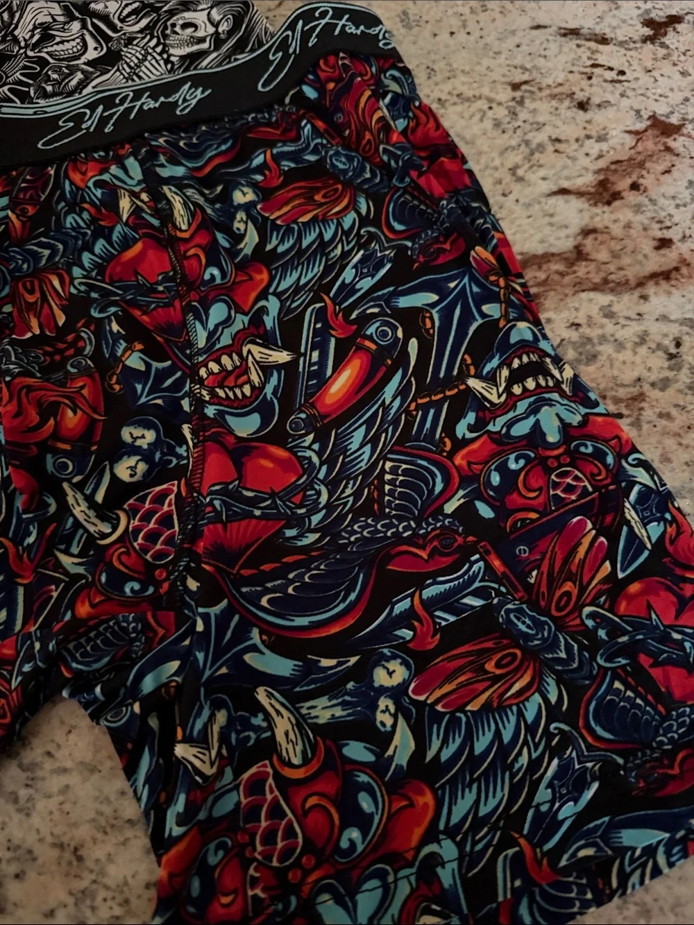 2 Ed Hardy Boxer Briefs Large